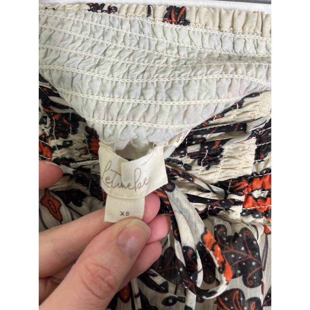 LETMEBE x ANTHROPOLOGIE Tiered Lace-Up Mini Skirt - Picture 6 of 8